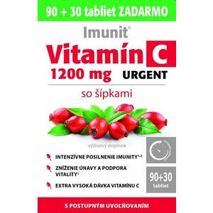 Imunit Vitamín C 1200 mg Urgent so šípkami Imunit 90+30 zadarmo vyobraziť