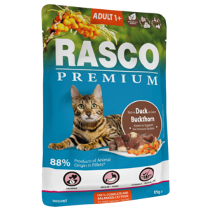 RASCO Kapsička Premium Cat Pouch Adult, Duck, Buckthorn 85 g vyobraziť