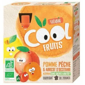 Vitabio ovocné BIO kapsičky Cool Fruits jablko, broskev, meruňka a acerola 4 x 90 g vyobraziť