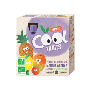 Vitabio ovocné BIO kapsičky Cool Fruits jablko, mango, ananas a acerola 4 x 90 g vyobraziť