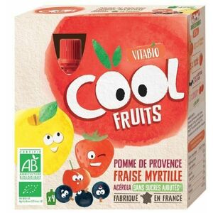 Vitabio ovocné BIO kapsičky Cool Fruits jablko, jahody, borůvky a acerola 4 x 90 g vyobraziť