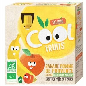 Vitabio ovocné BIO kapsičky Cool Fruits jablko, banán a acerola 4 x 90 g vyobraziť