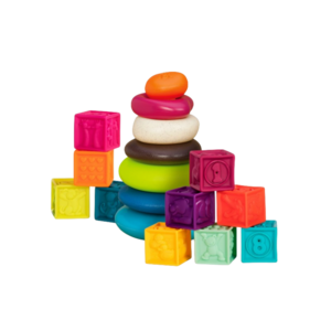 B-Toys Kocky One Two Squeeze a Pyramída z krúžkov vyobraziť