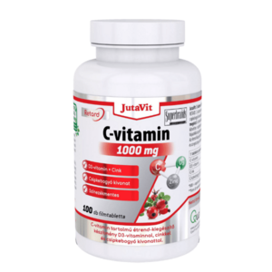 Jutavit Vitamín C 1000 mg so šípkami + vitamín D3 + zinok 100 tabliet vyobraziť