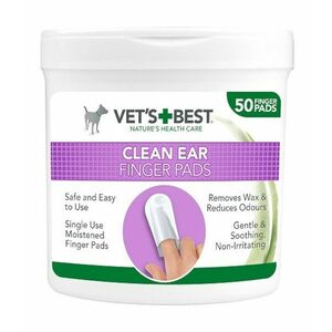 Vet´s best Clean Ear Finger Pads Čistiaca utierka - náprstok na uši pre psy 50 ks vyobraziť