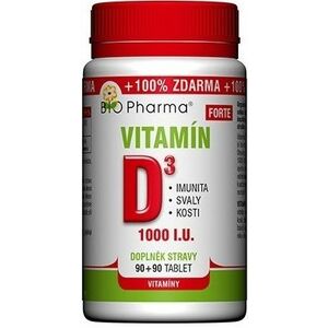 Bio Pharma Vitamín D3 FORTE 180 tabliet vyobraziť