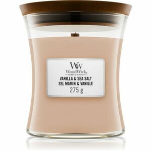 Woodwick Vanilla & Sea Salt vonná sviečka s dreveným knotom 275 g vyobraziť
