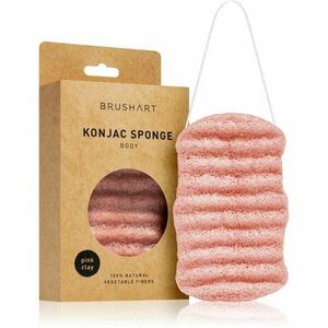 BrushArt Home Salon Konjac sponge jemná exfoliačná hubka na telo Pink clay 1 ks vyobraziť