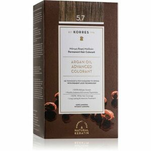 Korres Argan Oil permanentná farba na vlasy s arganovým olejom odtieň 5.7 Chocolate 50 ml vyobraziť