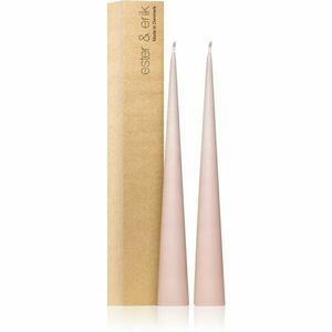 ester & erik cone candles soft rose (no. 52) dekoratívna sviečka 2x37 cm vyobraziť