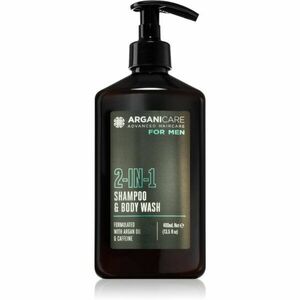Arganicare For Men 2-In-1 Shampoo & Body Wash sprchový gél a šampón 2 v 1 pre mužov 400 ml vyobraziť