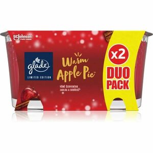 GLADE Warm Apple Pie vonná sviečka duo vône Apple, Cinnamon, Baked Crisp 2x129 g vyobraziť