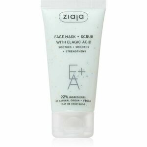 Ziaja Face Mask + Scrub with Elagic Acid peelingová maska 55 ml vyobraziť