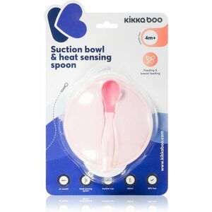 Kikkaboo Suction Bowl & Heat Sensing Spoon jedálenská súprava 4 m+ Pink 2 ks vyobraziť