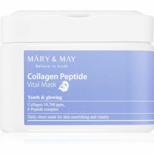 MARY & MAY Collagen Peptide Vital Mask sada plátenných masiek s protivráskovým účinkom 30 ks vyobraziť