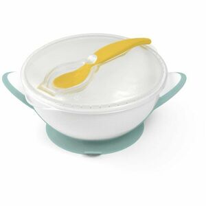 BabyOno Be Active Suction Bowl with Spoon jedálenská sada pre deti Green/Yellow 6 m+ 2 ks vyobraziť
