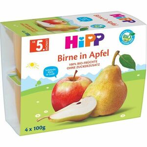 Hipp BIO jablká s hruškami ovocný príkrm 4x100 g vyobraziť