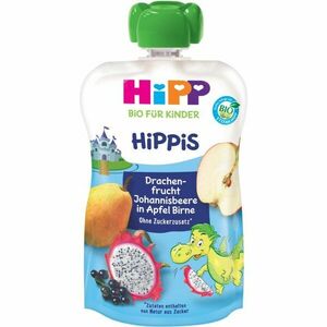 Hipp HiPPis BIO jablko-hruška-dračie ovocie-čierne ríbezle detský príkrm 100 g vyobraziť
