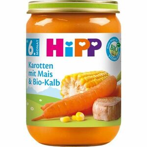 Hipp BIO mrkva s kukuricou a BIO teľacím mäsom detský príkrm 190 g vyobraziť