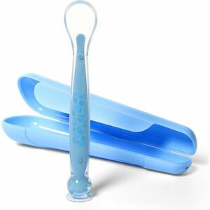 BabyOno Be Active Suction Baby Spoon lyžička + obal Blue 6 m+ 1 ks vyobraziť