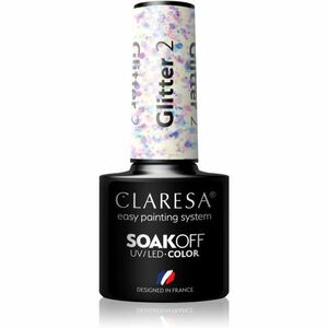 Claresa SoakOff UV/LED Color Glitter gélový lak na nechty odtieň 2 5 g vyobraziť