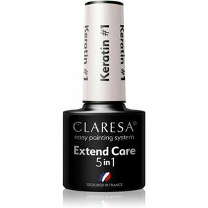 Claresa Extend Care 5 in 1 Keratin podkladový lak pre gélové nechty s vyživujúcim účinkom odtieň #1 5 g vyobraziť