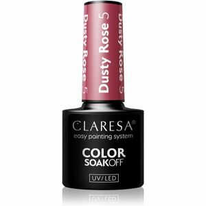Claresa SoakOff UV/LED Color Dusty Rose gélový lak na nechty odtieň 5 5 g vyobraziť