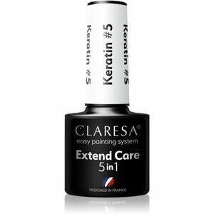 Claresa Extend Care 5 in 1 Keratin podkladový lak pre gélové nechty s vyživujúcim účinkom odtieň 5 g vyobraziť