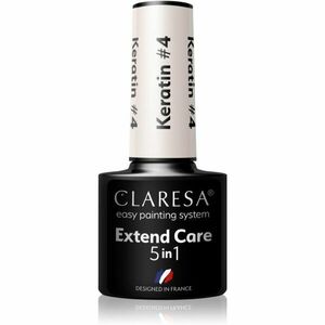 Claresa Extend Care 5 in 1 Keratin podkladový lak pre gélové nechty s vyživujúcim účinkom odtieň #4 5 g vyobraziť