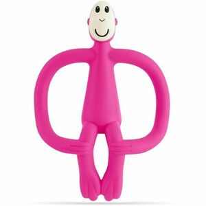Matchstick Monkey Teething Toy and Gel Applicator hryzadielko s kefkou 2 v 1 Pink 1 ks vyobraziť