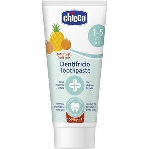 Chicco Toothpaste Fruit Mix detská zubná pasta s fluoridom 1-5 y 50 ml vyobraziť