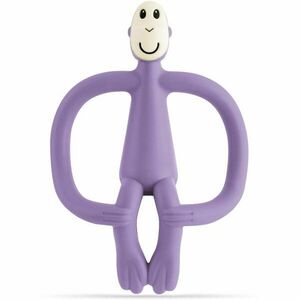 Matchstick Monkey Teething Toy and Gel Applicator hryzadielko s kefkou 2 v 1 Purple 1 ks vyobraziť
