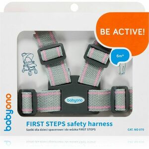 BabyOno Be Active Safety Harness First Steps doplnok do vlasov pre deti Grey/Pink 6 m+ 1 ks vyobraziť