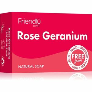 Friendly Soap Natural Soap Rose Geranium prírodné mydlo 95 g vyobraziť