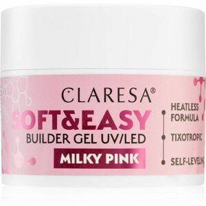 Claresa Soft&Easy Builder Gel podkladový gél na nechty odtieň Milky Pink 45 g vyobraziť