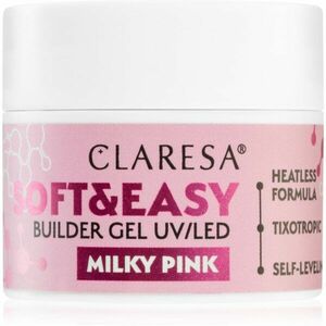 Claresa Soft&Easy Builder Gel podkladový gél na nechty odtieň Milky Pink 12 g vyobraziť