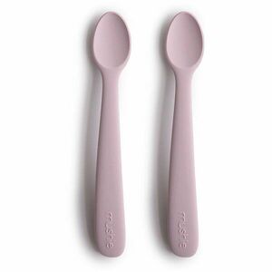 Mushie Silicone Feeding Spoons lyžička Soft Lilac 2 ks vyobraziť