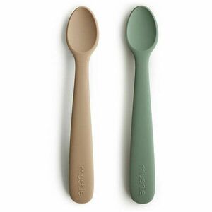 Mushie Silicone Feeding Spoons lyžička Dried Thyme/Natural 2 ks vyobraziť
