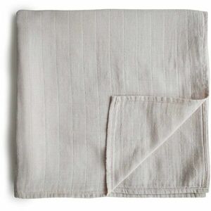 Mushie Muslin Swaddle Blanket Organic Cotton zavinovačka Fog 120x120cm 1 ks vyobraziť