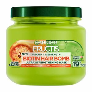 Garnier Fructis Vitamin & Strength Ultra posilňujúca Biotin Hair Bomb maska na slabé vlasy vyobraziť