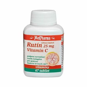 MedPharma Rutín 25 mg + vitamín C 100 mg vyobraziť