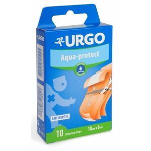 Urgo Aqua-protect Náplasť antiseptická, umývateľná, strips, 10 cm x 6 cm 10 ks vyobraziť