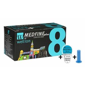 Wellion Medfine plus Penneedles 8 mm ihla na aplikáciu inzulínu pomocou pera vyobraziť