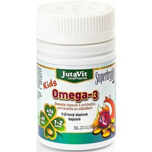 Jutavit Omega-3 Kids žuvacie kapsuly s príchuťou pomaranča 45 ks vyobraziť