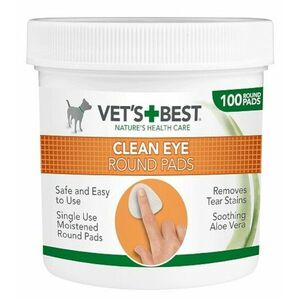 Vet´s best Clean Eye Round Pads Čistiaca utierka na okolie oči pre psy 100 ks vyobraziť