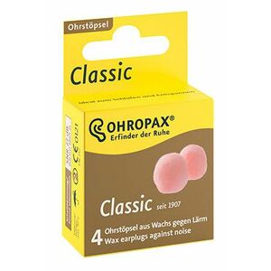 Ohropax Classic Ušné vložky voskové, jednorazové, v krabičke 4 ks vyobraziť