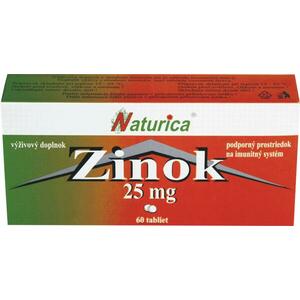 Naturica ZINOK 25 mg 60 tabliet vyobraziť