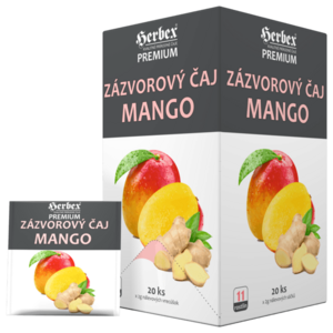 Herbex Premium Zázvorový čaj Mango 20 vrecúšok vyobraziť