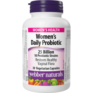 Webber Naturals Probiotiká dámske denné 25 mld. zdravá vaginálna flóra, 30 kapsúl vyobraziť