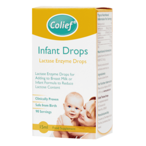 Colief Infant Drops Lactase Enzyme kvapky do mlieka proti kolike 15 ml vyobraziť
